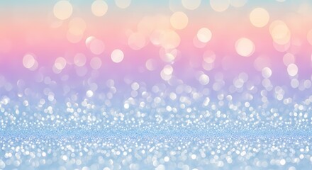 Pastel Glitter Bokeh Background Digital Illustration