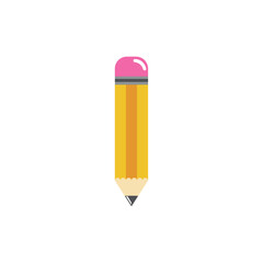 Yellow wooden pencil classic. Vector