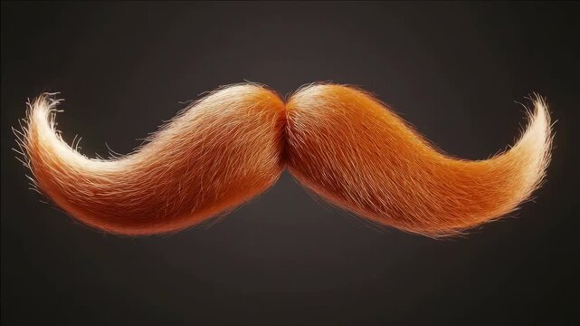 Red whisker stache on man.