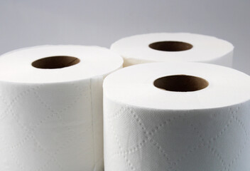 Three rolls of toilet paper