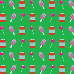 Sweet treats soda pattern. Vector