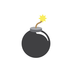 Cartoon round bomb. Vector