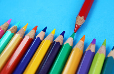 Red color selecting its complementary green