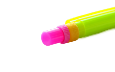 Close up of a highlighter pen highlighting key sections of a tax document for clear financial record keeping isolated on transparent background PNG