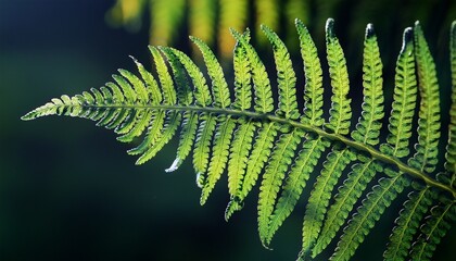 detailed fern leaf with fibonacci sequence
