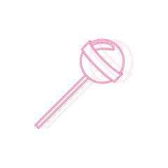Round lollipop candy icon. Vector