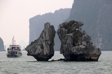ベトナムの世界遺産ハロン湾風景