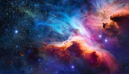 Fototapeta premium cosmic dust vibrant nebula interstellar dream space wonder