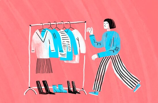 woman doing shopping