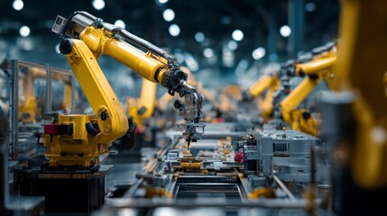 Automated manufacturing line robots