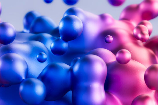 Organic Metallic Bubbles in a Futuristic Gradient Composition