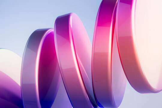 Colorful Glass Plates 3D abstract background