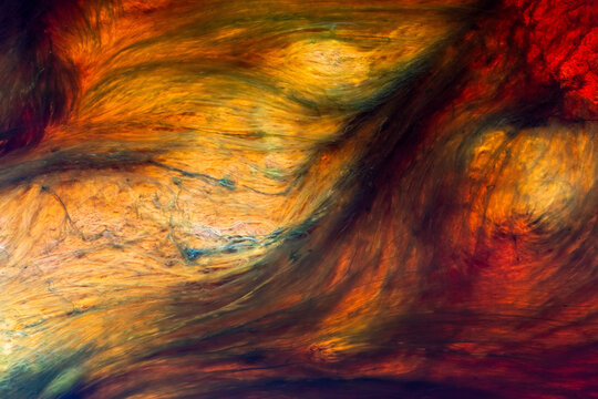 Fiery Abstract Swirls of Light and Color