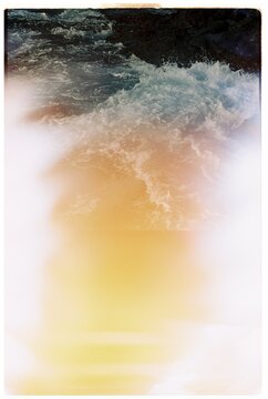 Abstract Waves with Warm Tones