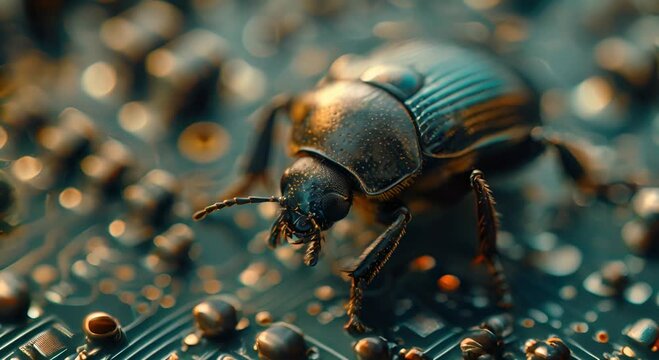 vibrant electric blue scarab beetle macro photography of a jewel of the insect world