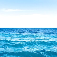 Fototapeta premium Ocean waves meeting a clear sky