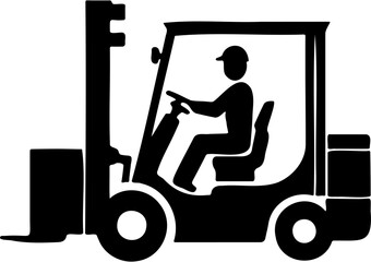 forklift vector illustration, isolated on white