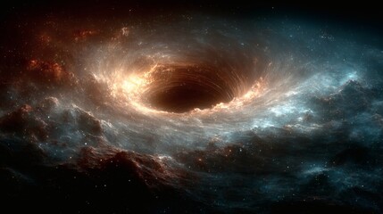 Obraz premium A painterly solar corona explosion with rippling aurora energy cascading toward a small blue planet.