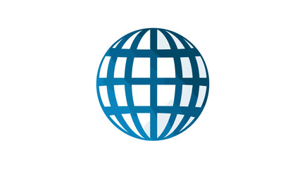 Stylized globe icon on a black background, representing global connectivity, international business, and worldwide communication.