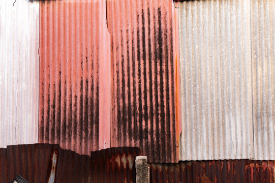 Rustic corrugated metal wall