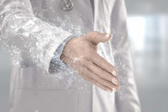 Doctor Handshake Healthcare Medicine Hospitality Trust Innovation Safety Communication Supportive Partnership Friendly Welcoming Gesture Assurance Consultation Equality Respect Nurturing Future Ethics