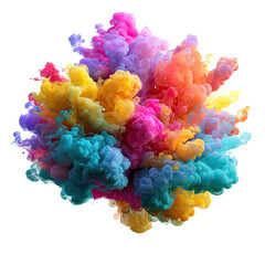 Vibrant explosion of colorful inks