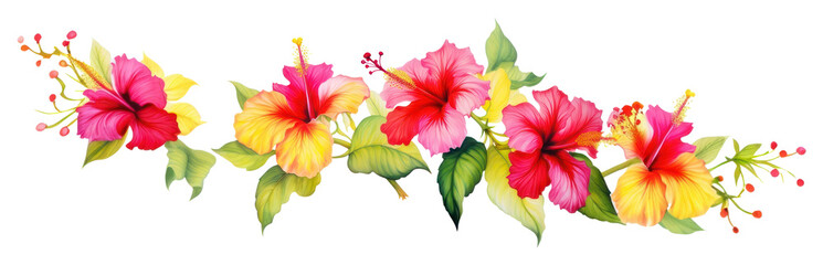 Obraz premium PNG Hibiscus decorates flower plant