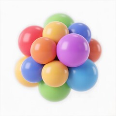 3d icon colorful sensory stress ball isolated on white background autism ADHD neurodiversity therapy tool inclusion awareness concept