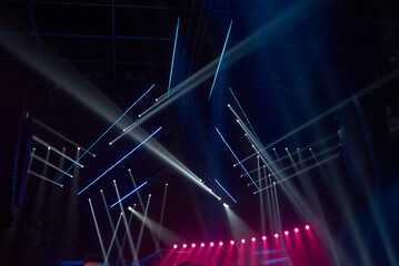 Dynamic concert lighting effects create vibrant atmosphere