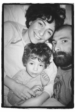 Black And White Family Portrait