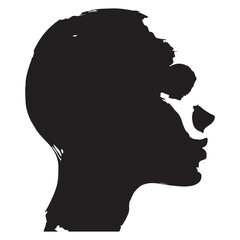 silhouette of man's head