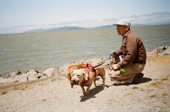 35mm film dog owner 