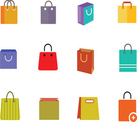 Minimalist shopping bag vector, perfect for retail, e-commerce, packaging, and branding projects. Ideal for web, print, and promotional designs