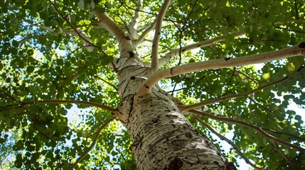 Towering Poplar Trees: Fast-Growing Species with Slender Trunks, Fluttering Leaves, and Iconic Silhouettes, Thriving in Forests, Riverbanks, and Urban Landscapes, Capturing Natural Elegance for Arbori