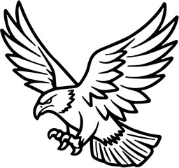 eagle silhouette vector illustration,Silhouette of a eagle bird vector,eagle flying bird line art vector illustration silhouette, Print