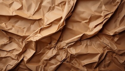 Obraz premium crumpled brown paper background