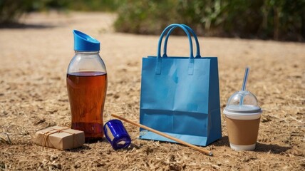 Sustainable picnic essentials on a sunny day