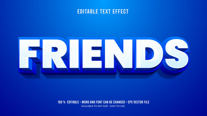 friends editable text effect