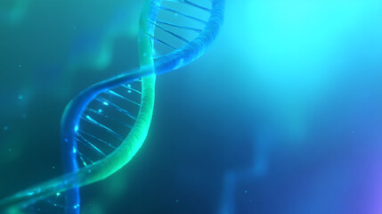 DNA Genetics Molecule Helix Structure Science Biology Research Genome Biotechnology Medical Blue Green Abstract Bioinformatics Visualization 