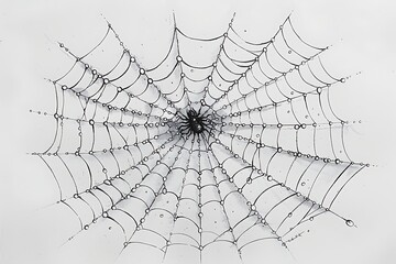 Obraz premium Amazing spider web drawing with details high resolution picture