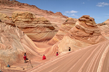 The Wave Sandstone Formation in Vermilion Cliffs, Arizona