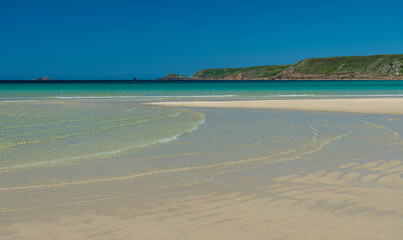 Sennen Cove and beach at low tide