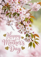 Obraz premium Mothers' Day greetings background with copy space simple background