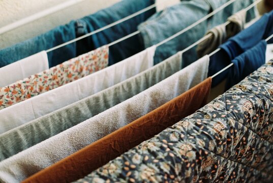 Laundry outside drying