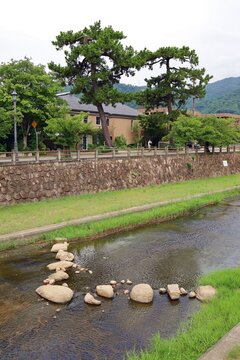 Ashiya City, Hyogo Prefecture, Japan, August 9, 2025. Scenery around the Ashiya River.