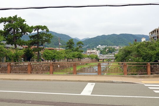 Ashiya City, Hyogo Prefecture, Japan, August 9, 2025. Scenery around the Ashiya River.
