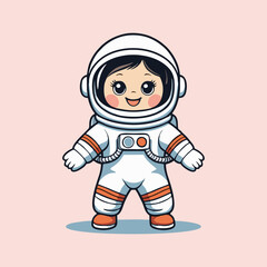 An adorable astronaut doing a handstand in zero gravity, surrounded by floating space toys and snacks, with a big smile and a sense of fun.