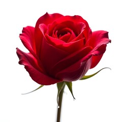 red rose isolated on white