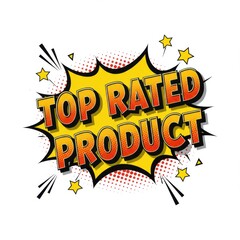 Top rated product isolated on white background, use cases: marketing
