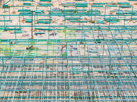 Aerial View of Logistics Warehouse Steel Structure Construction